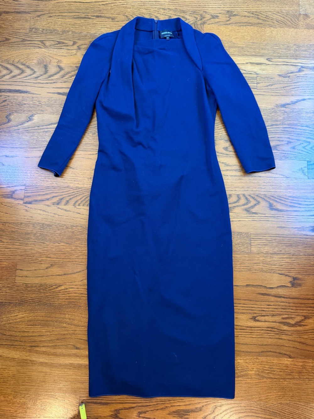 Georgia Armani navy sheath dress